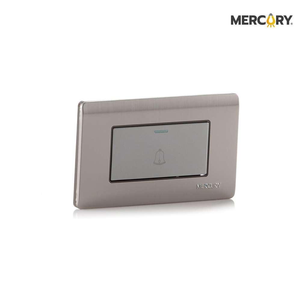 Pulsador sencillo stainless Mercury Promax - eti48