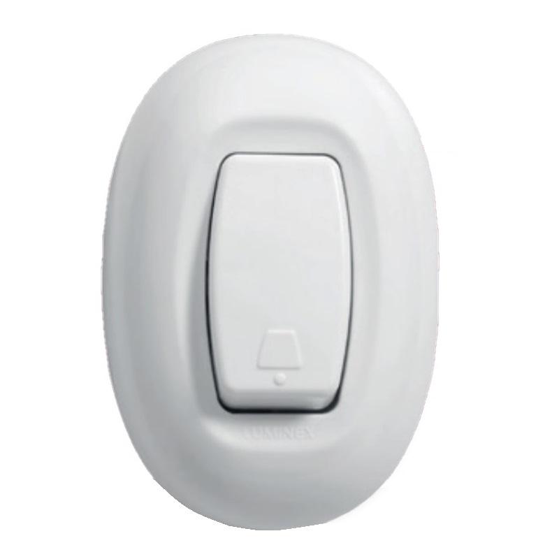 PULSADOR SOBREPONER BLANCO DE LUJO MERCURY PROMAX - ETI02