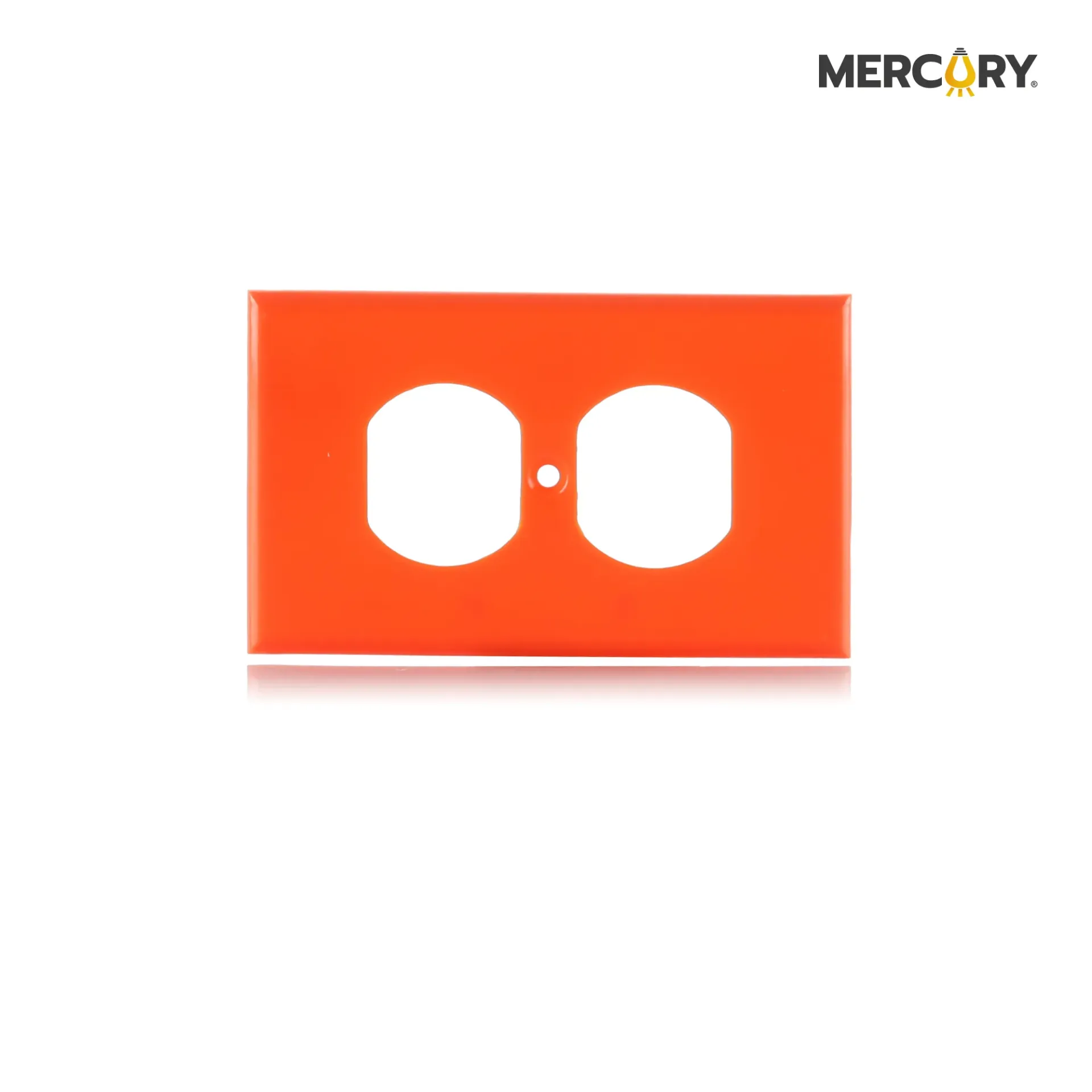 Tapa para Toma Doble Naranja - Mercury Promax ETI07