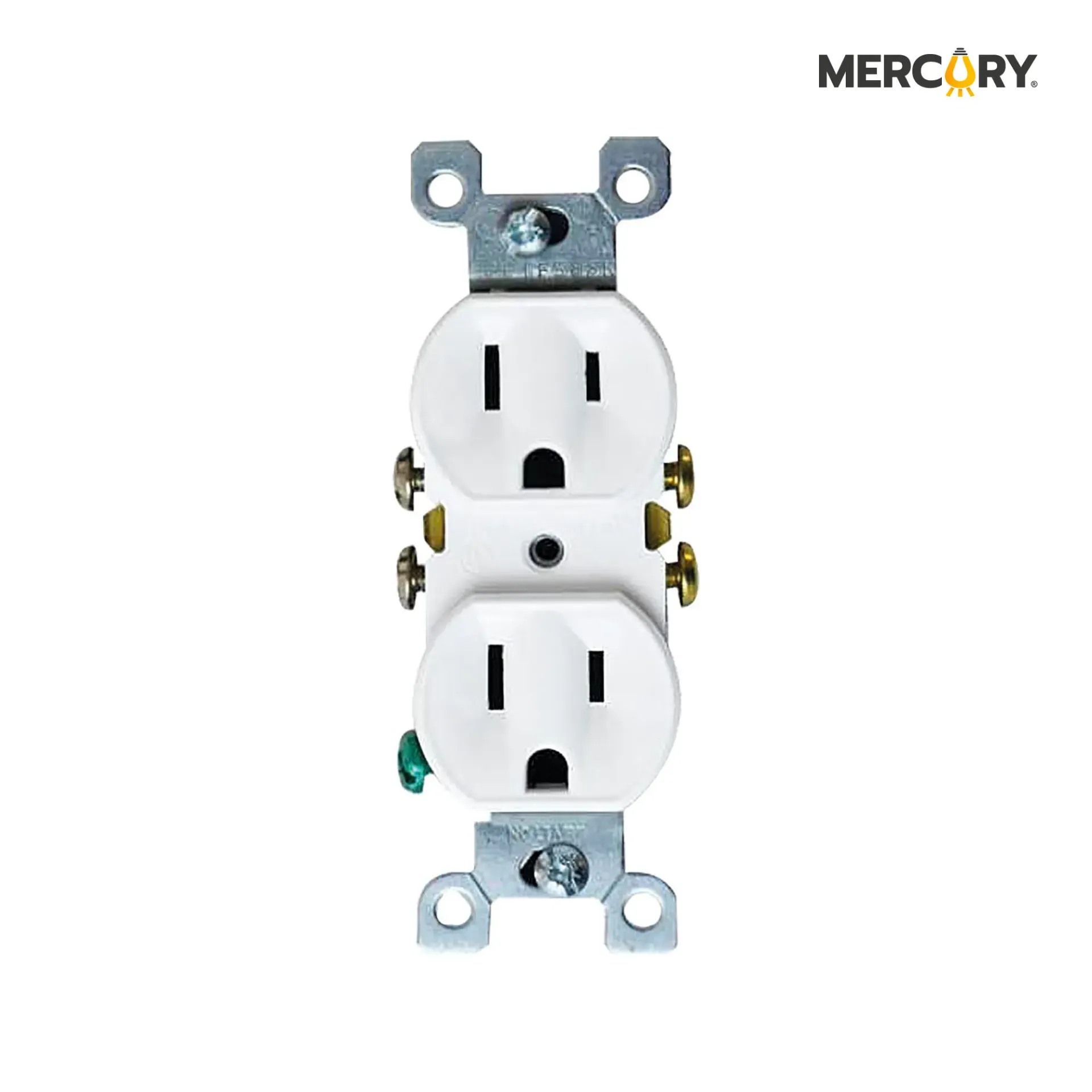 Toma Doble Americano Ul Blanco Project - Mercury Promax ETI80