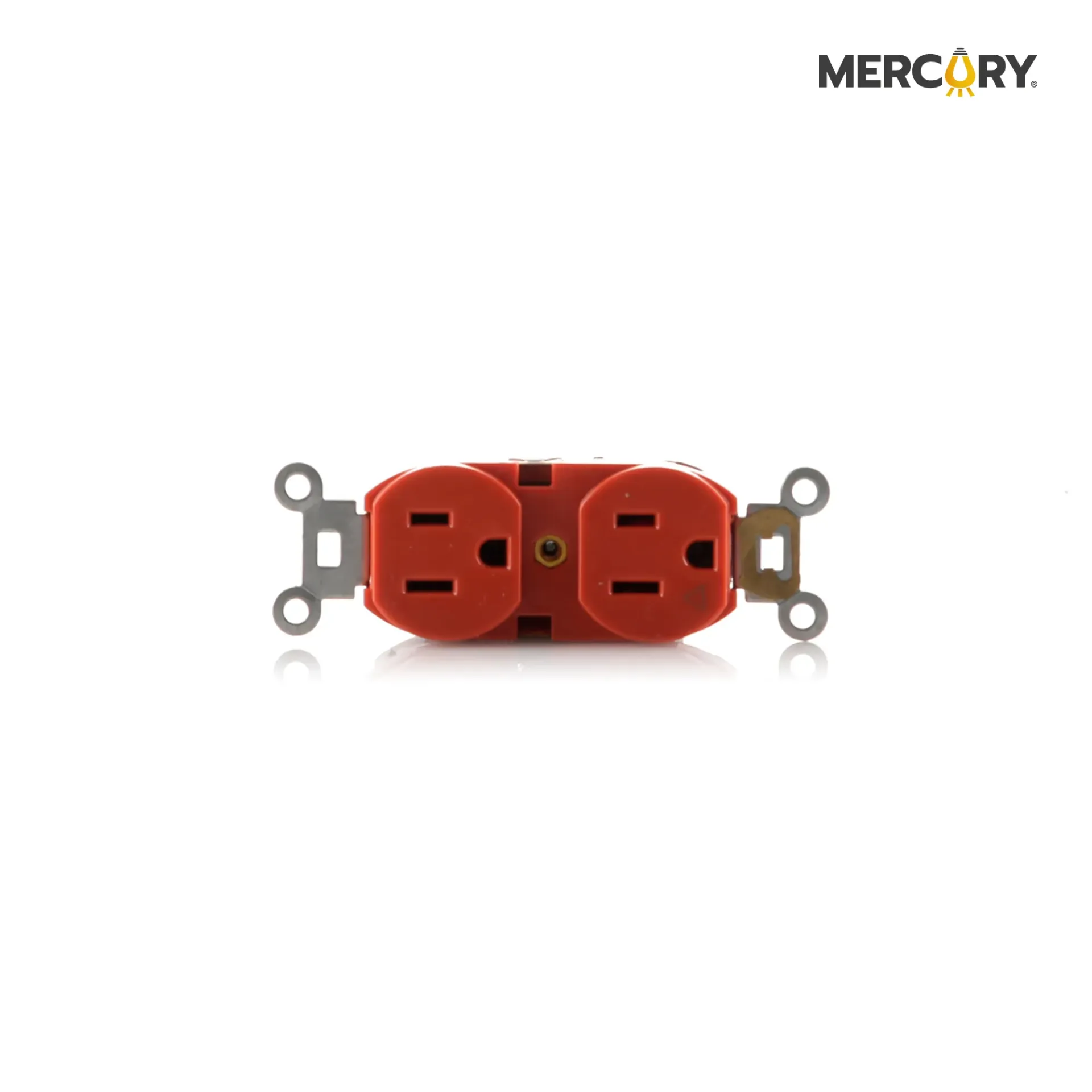 Toma Doble Naranja Hospitalaria Regulada 15A - Mercury Promax ETI06