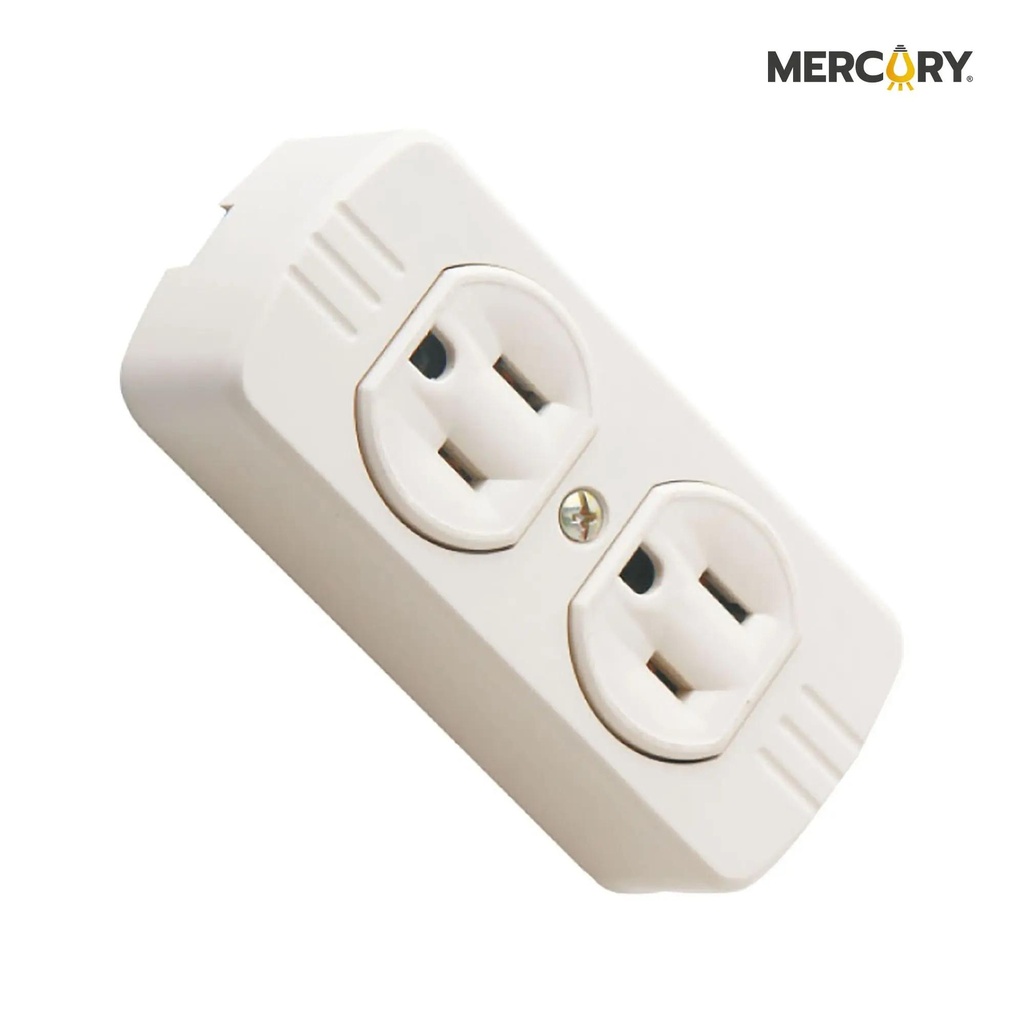 [ETI86] Toma Doble Polo Tierra Industrial S - Poner Blanco - Mercury Promax ETI86