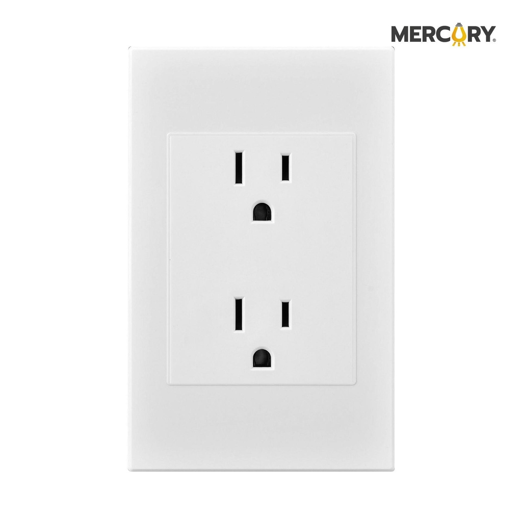 [ETI37] Toma doble polo tierra premium white Mercury Promax - eti37