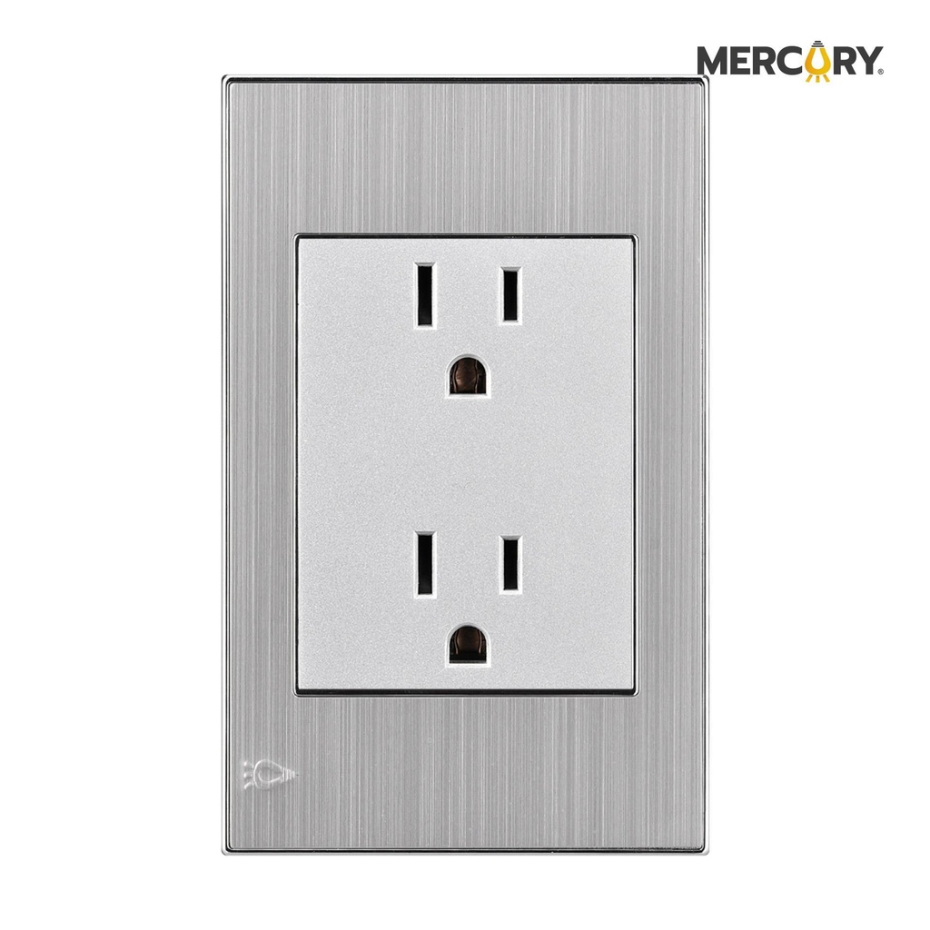 Toma Doble Polo Tierra Stainless Mercury Promax ETI46