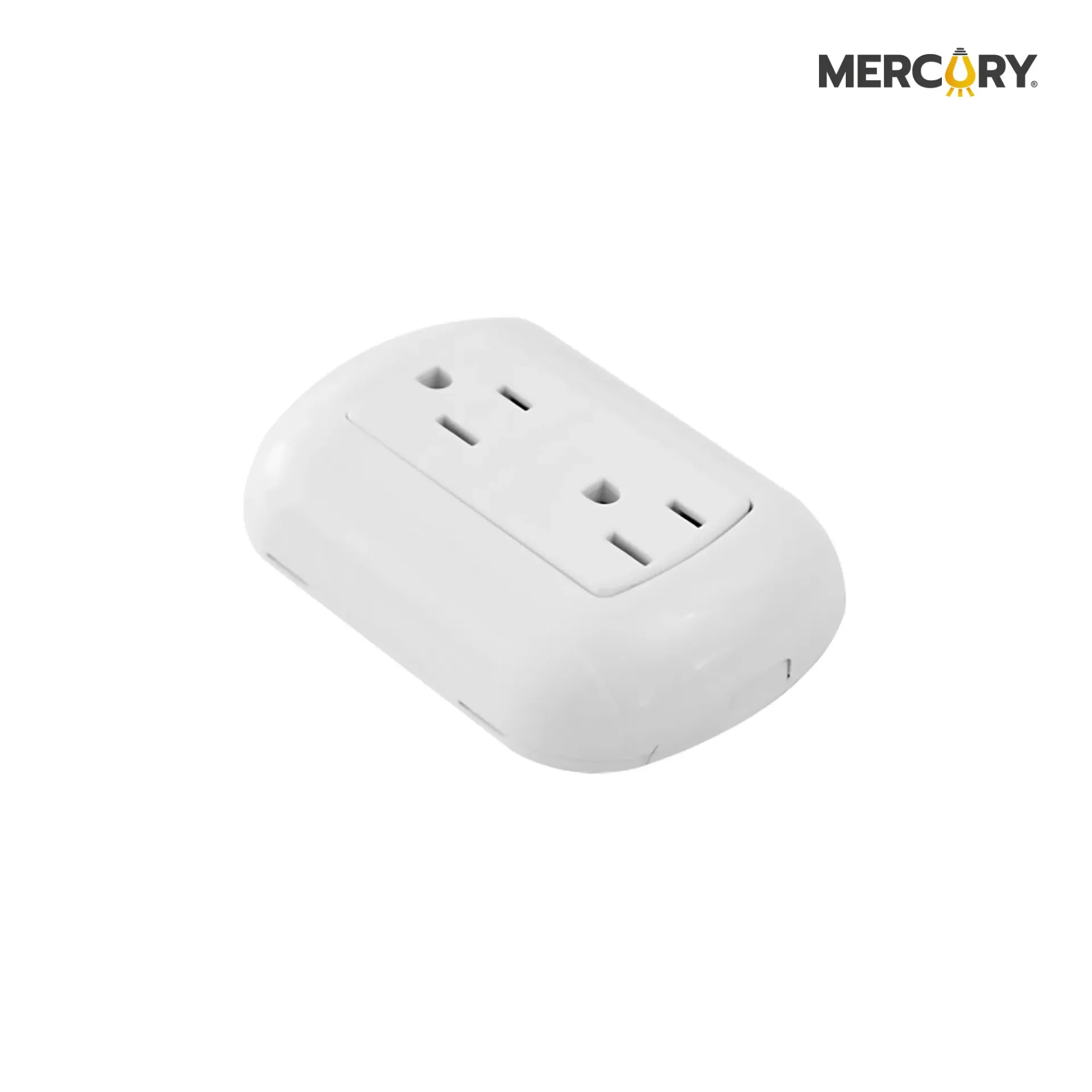 [ETI03] Toma Doble Polo Tierra S - Poner Blanco de Lujo - Mercury Promax ETI03