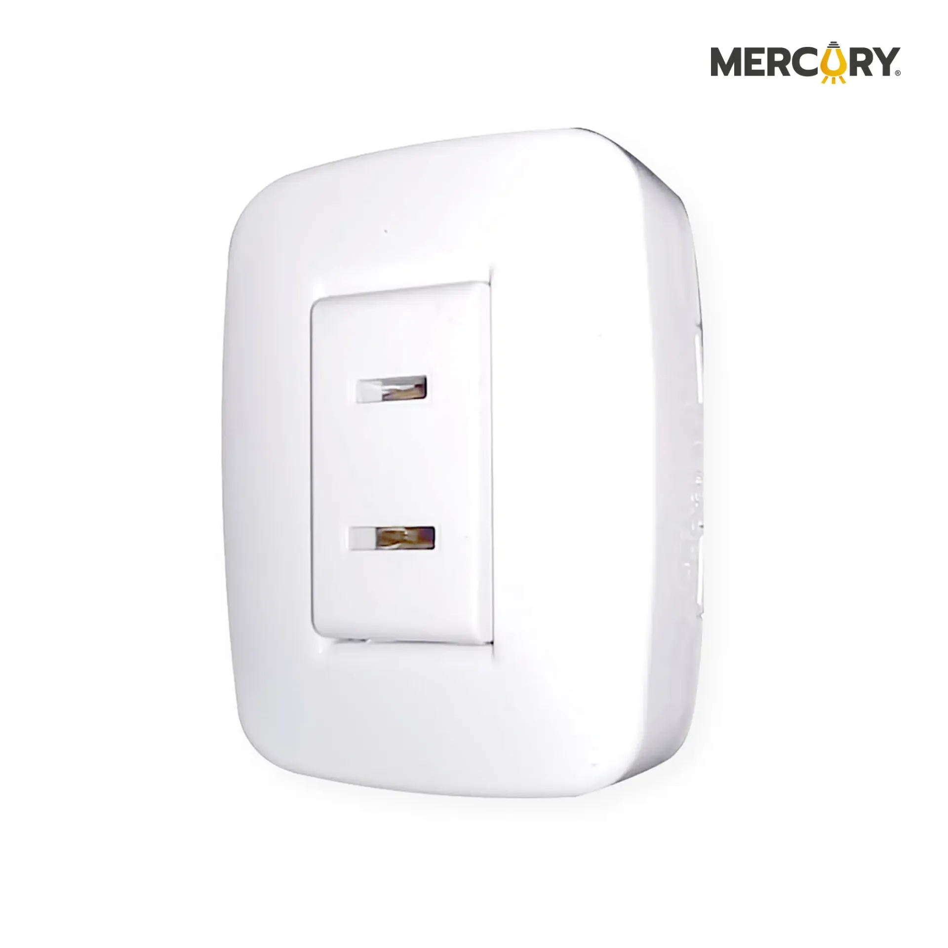 Toma sencilla sobre poner basic blanco Mercury Promax - eti84