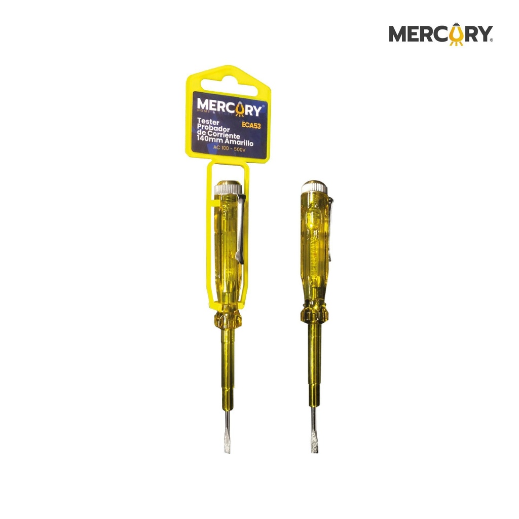 [ECA53] Tester Probador Corriente Pequeño 140 Mm Amarillo - Titanium ECA53