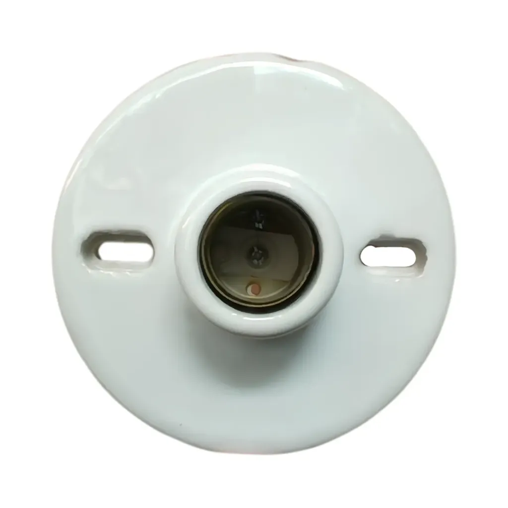 Plafon De Loza Blanco Rosca E27 Sen DLE