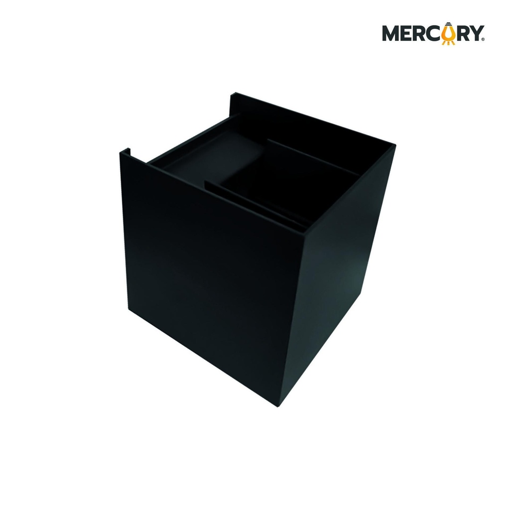 Aplique led box-10x10 6w negro/3000k Mercury Promax - idl80