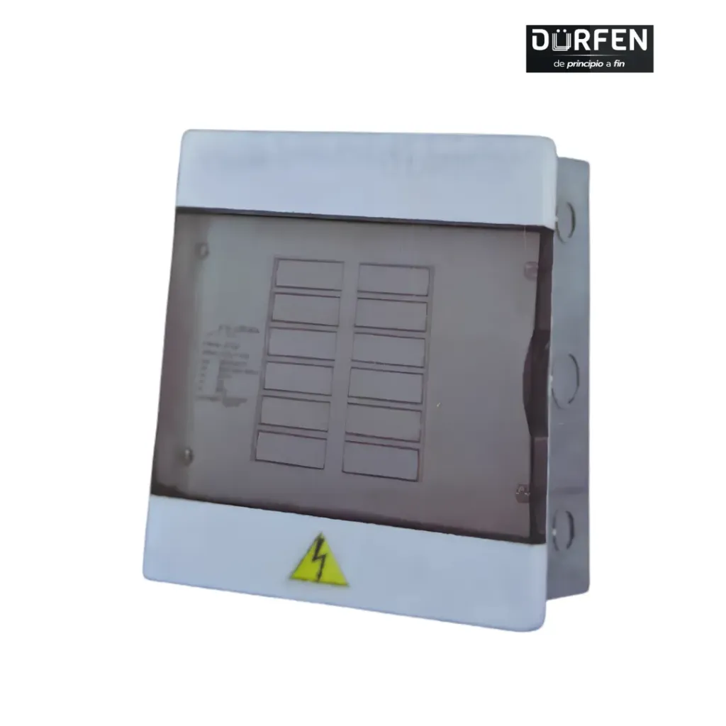 Tablero Bifasico Bimetalico Tapa Plastica Slim - 12 Puestos ZFR942