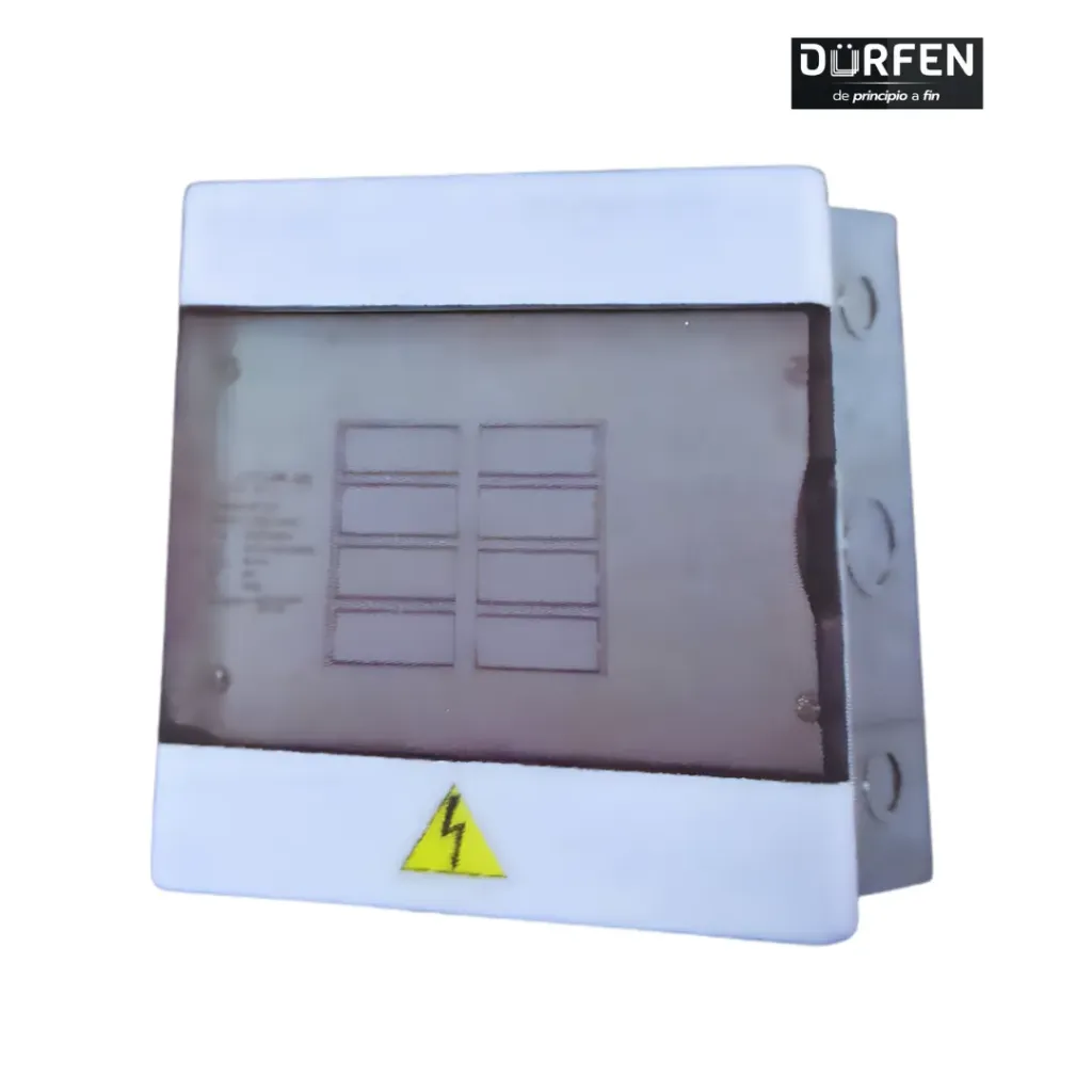 Tablero Bifasico Bimetalico Tapa Plastica Slim - 8 Puestos ZFR941