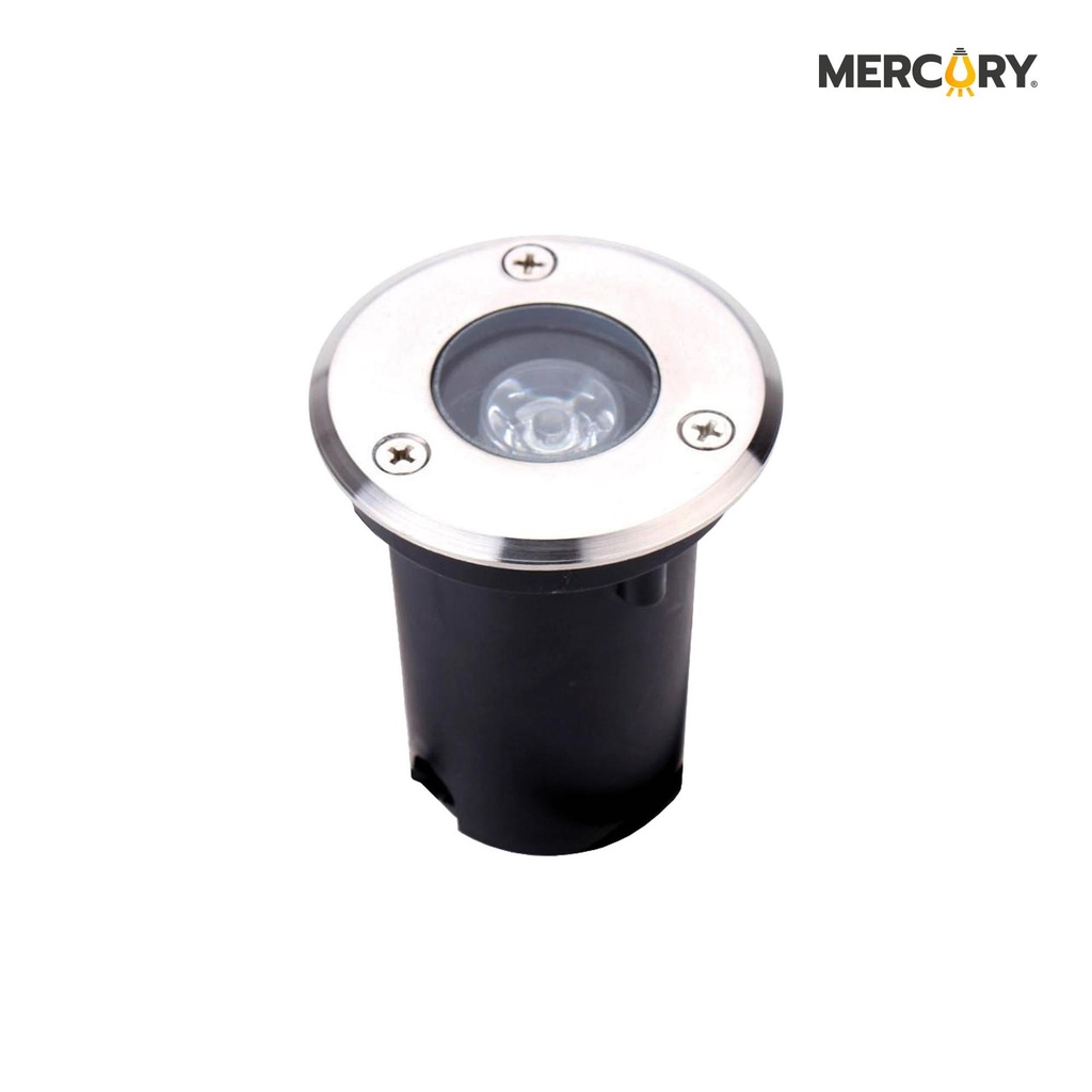 Bala LED de Piso Mini 1W 3000K Satin Redonda - Mercury Promax IPL222
