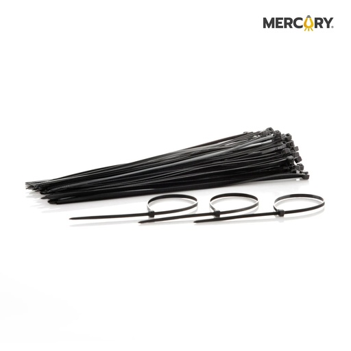 [EMP24] CORREAS DE AMARRE EN NYLON 25CM X 4.8MM NEGRO MERCURY PROMAX - EMP24