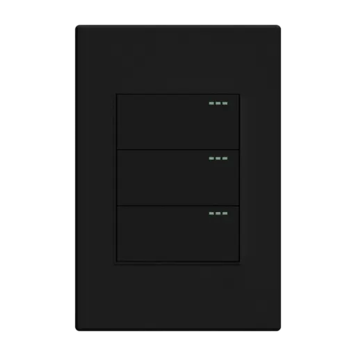 [ETI163] INTERRUPTOR TRIPLE CONMUTABLE NEGRO MATE MERCURY PROMAX - ETI163