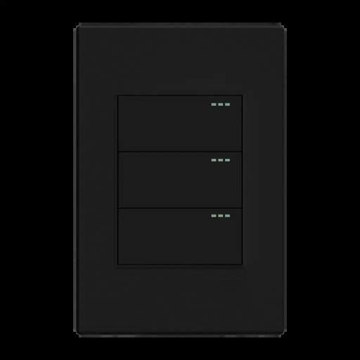 [ETI163] INTERRUPTOR TRIPLE CONMUTABLE NEGRO MATE MERCURY PROMAX - ETI163