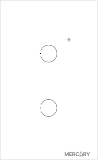 [TIC04] INTERRUPTOR DOBLE SMART HOME TOUCH WHITE WIFI MERCURY PROMAX - TIC04