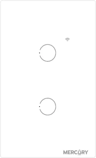 [TIC04] INTERRUPTOR DOBLE SMART HOME TOUCH WHITE WIFI MERCURY PROMAX - TIC04