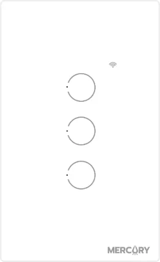 [TIC05] INTERRUPTOR TRIPLE SMART HOME TOUCH WHITE WIFI MERCURY PROMAX - TIC05