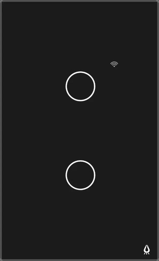 [TIC13] INTERRUPTOR DOBLE SMART HOME BLACK TOUCH WIFI MERCURY PROMAX - TIC13