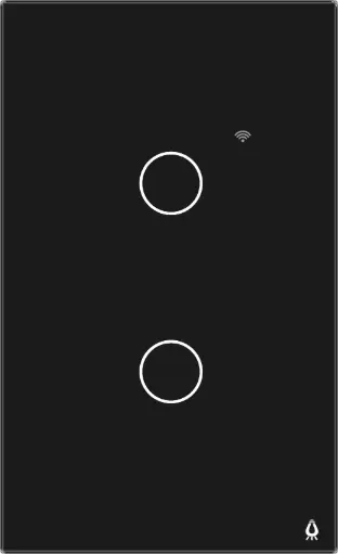[TIC13] INTERRUPTOR DOBLE SMART HOME BLACK TOUCH WIFI MERCURY PROMAX - TIC13