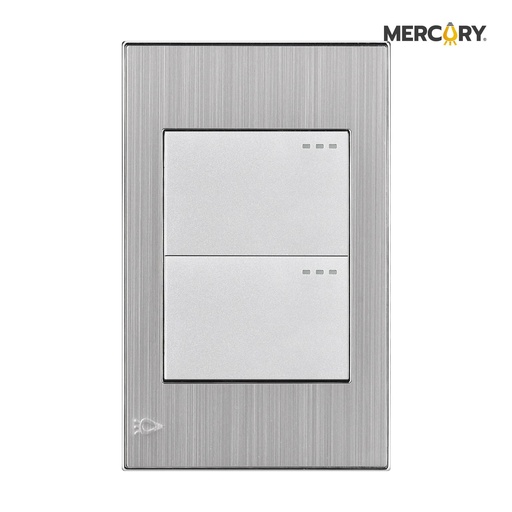 [ETI44] INTERRUPTOR DOBLE CONMUTABLE STAINLESS MERCURY PROMAX - ETI44