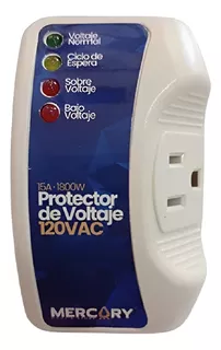 [ECA110] PROTECTOR DE VOLTAJE 15A 1800W 120V AC BLISTER  TITANIUM - ECA110