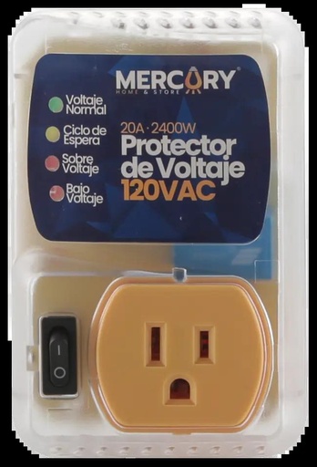 [ECA111] PROTECTOR DE VOLTAJE 20A 2400W 120V AC BLISTER TITANIUM - ECA111