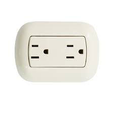 [ETI03] TOMA DOBLE POLO TIERRA S-PONER BLANCA DE LUJO MERCURY PROMAX - ETI03