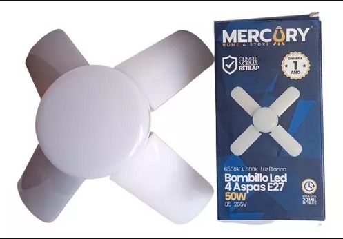 [IBL48] BOMBILLO LED 4-ASPAS ESCUALIZABLE 50W E27 6500K TITANIUM - IBL48